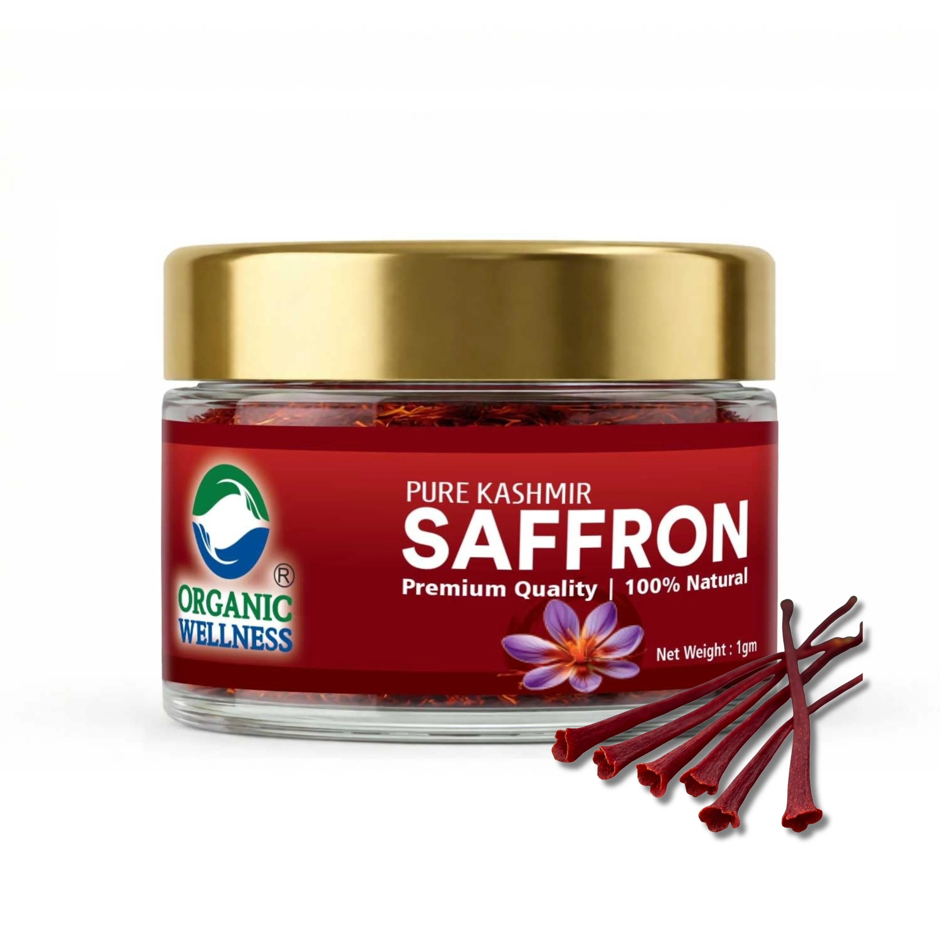 Organic Wellness Pure Saffron 1 gram Pack