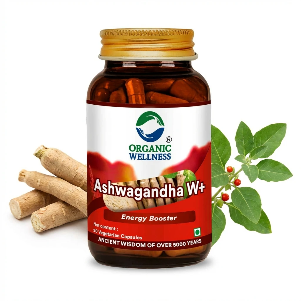 Organic Wellness Ashwagandha | For Immunity, Stress Relief & General Wellness | 90 Capsule Bottle