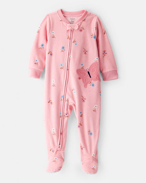 Pajama Rosa Carter's Bebé Niña Felpa Suave