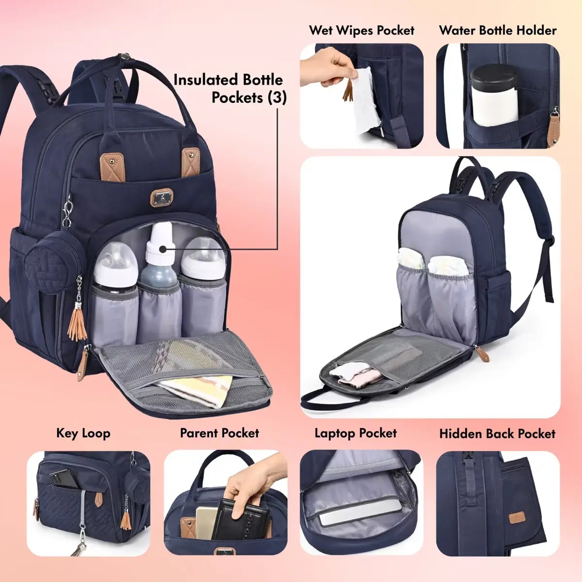 Pañalera Azul Dikaslon Bebé Accesorios