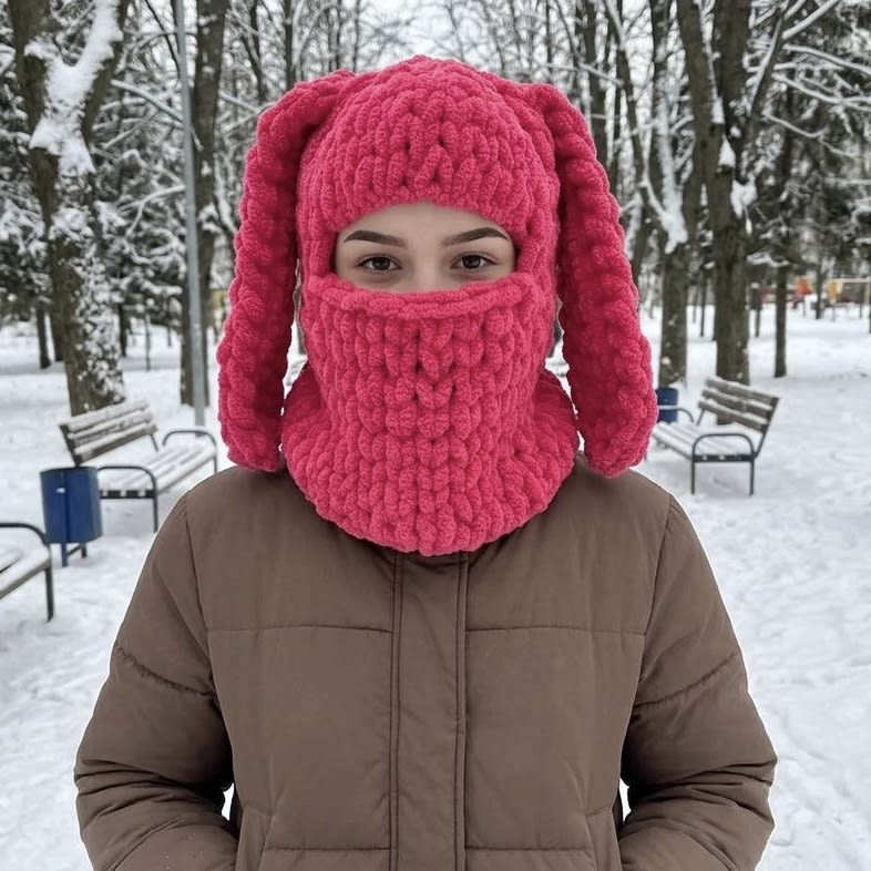 Плюшева балаклава Зайчик