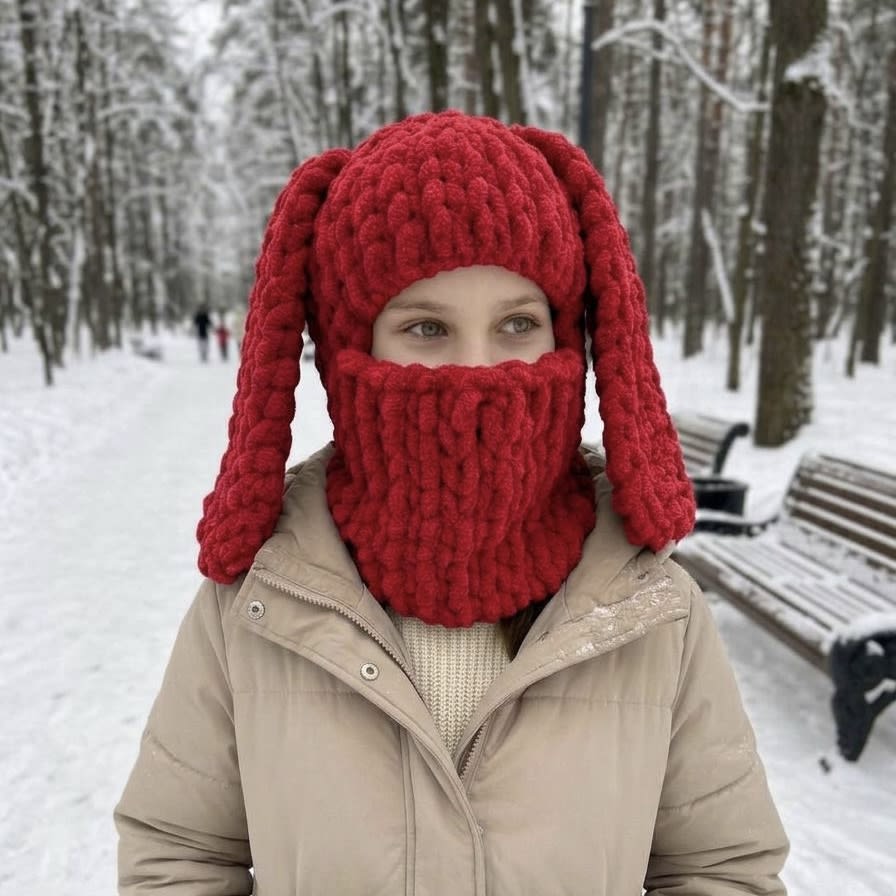 Плюшева балаклава Зайчик