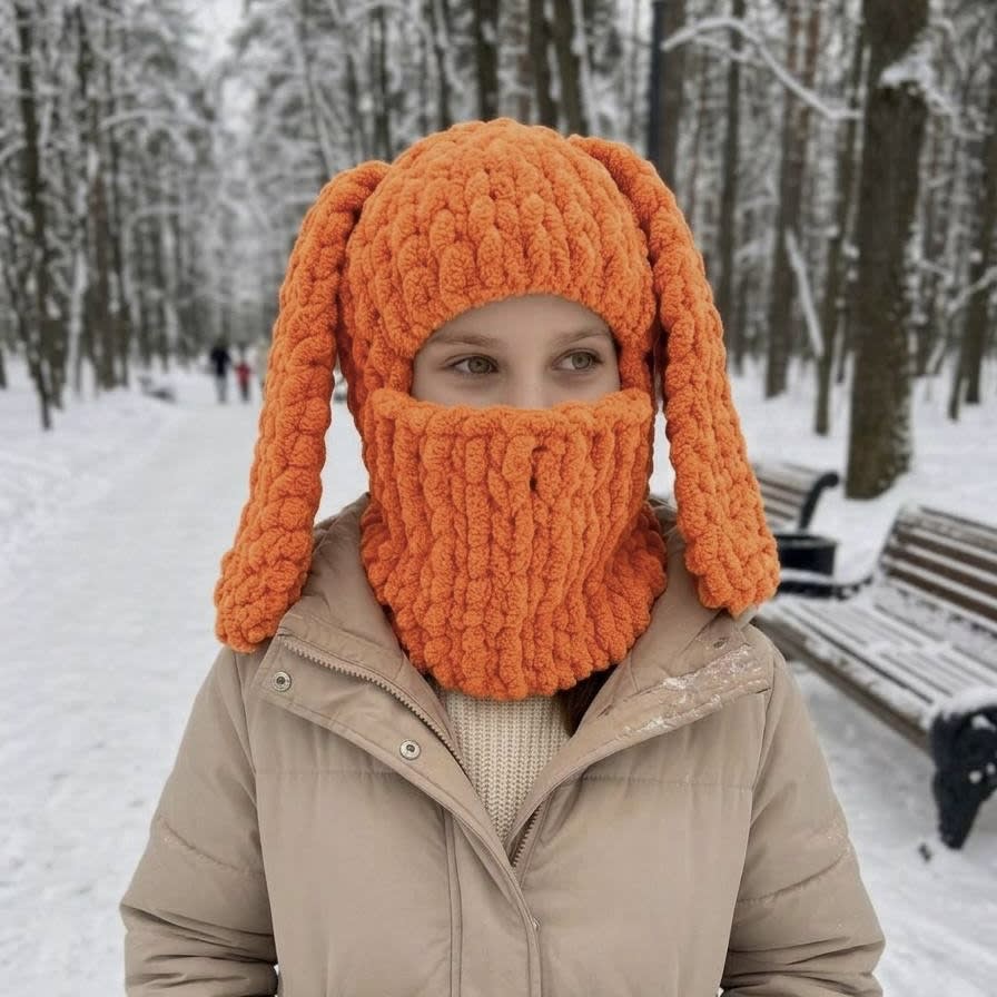 Плюшева балаклава Зайчик