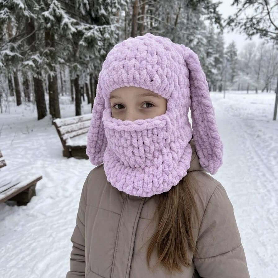 Плюшева балаклава Зайчик