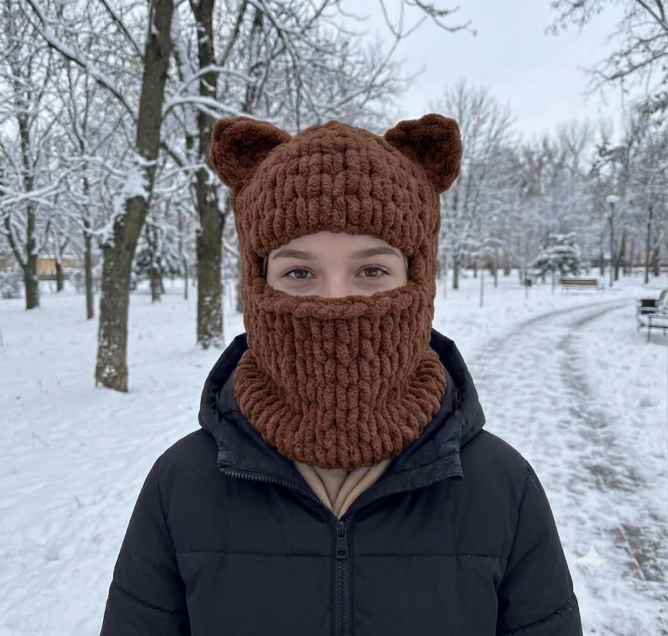 Плюшева балаклава Котик