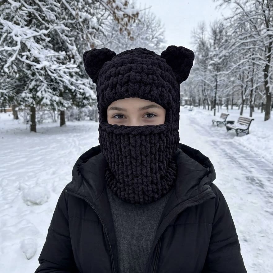 Плюшева балаклава Котик