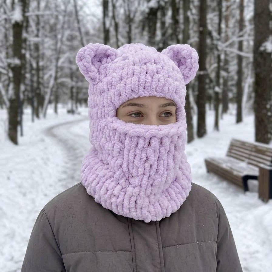 Плюшева балаклава Котик