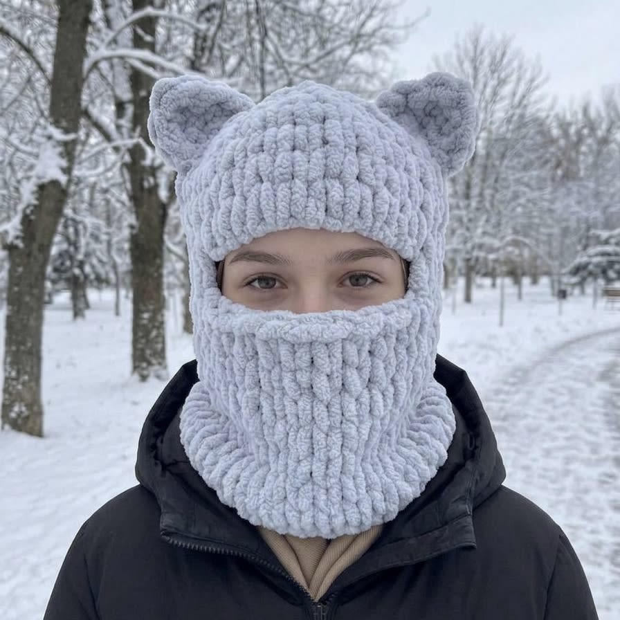 Плюшева балаклава Котик