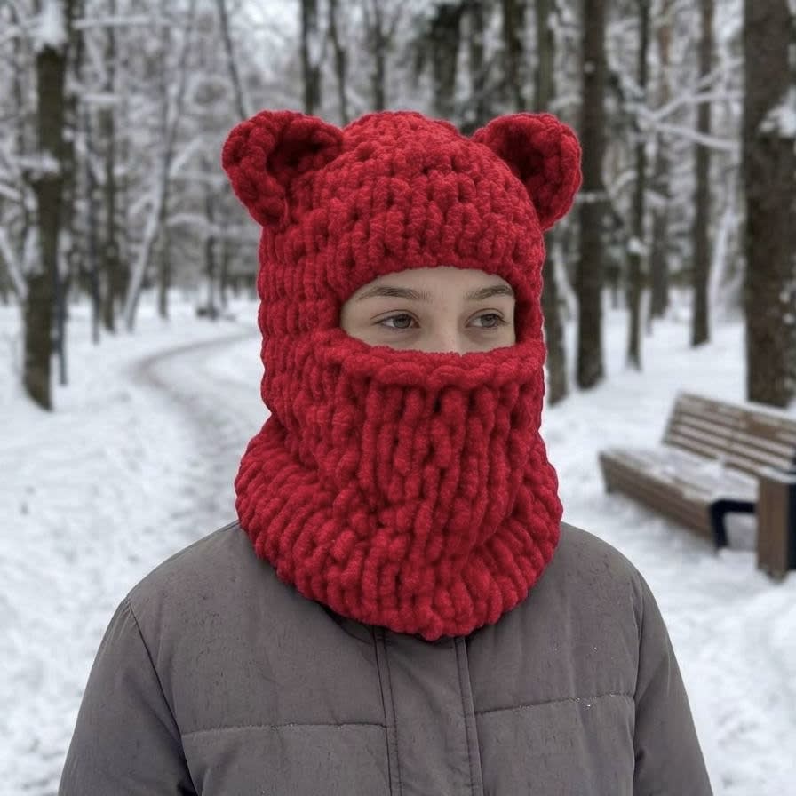 Плюшева балаклава Котик