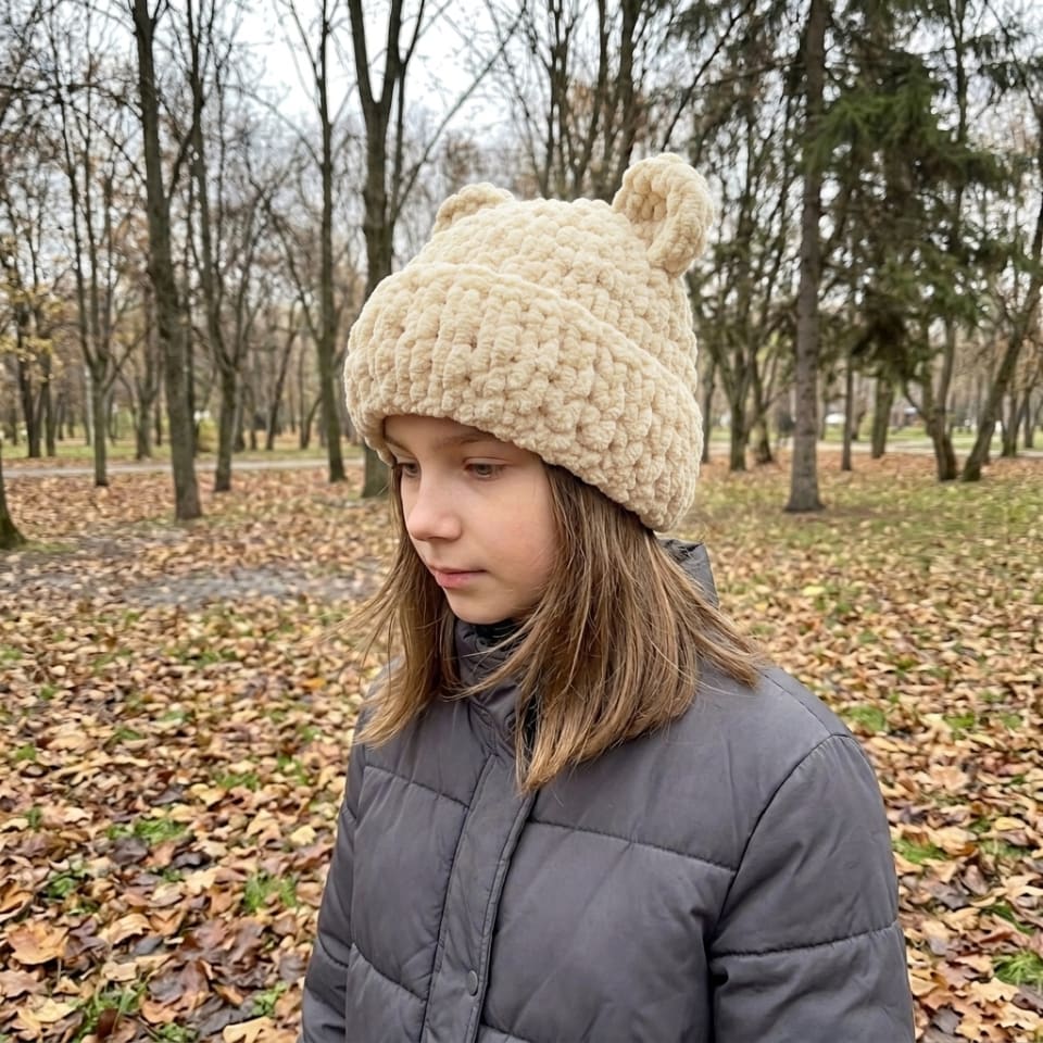Шапка Ведмедик