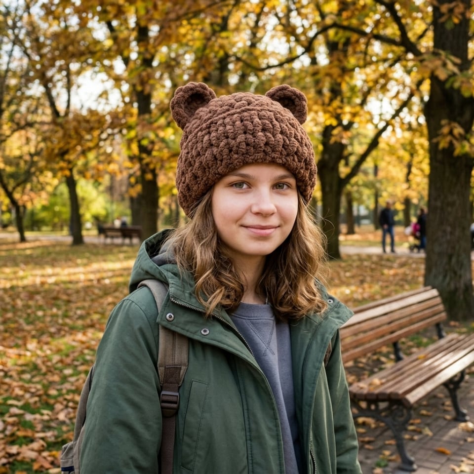 Шапка Ведмедик