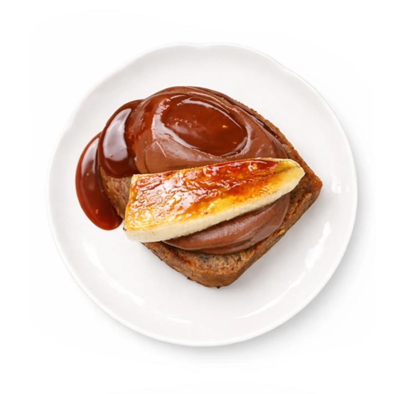 Banana, Butter Right + Chocolate - موز، زبدة الفول السوداني + شوكولاتة