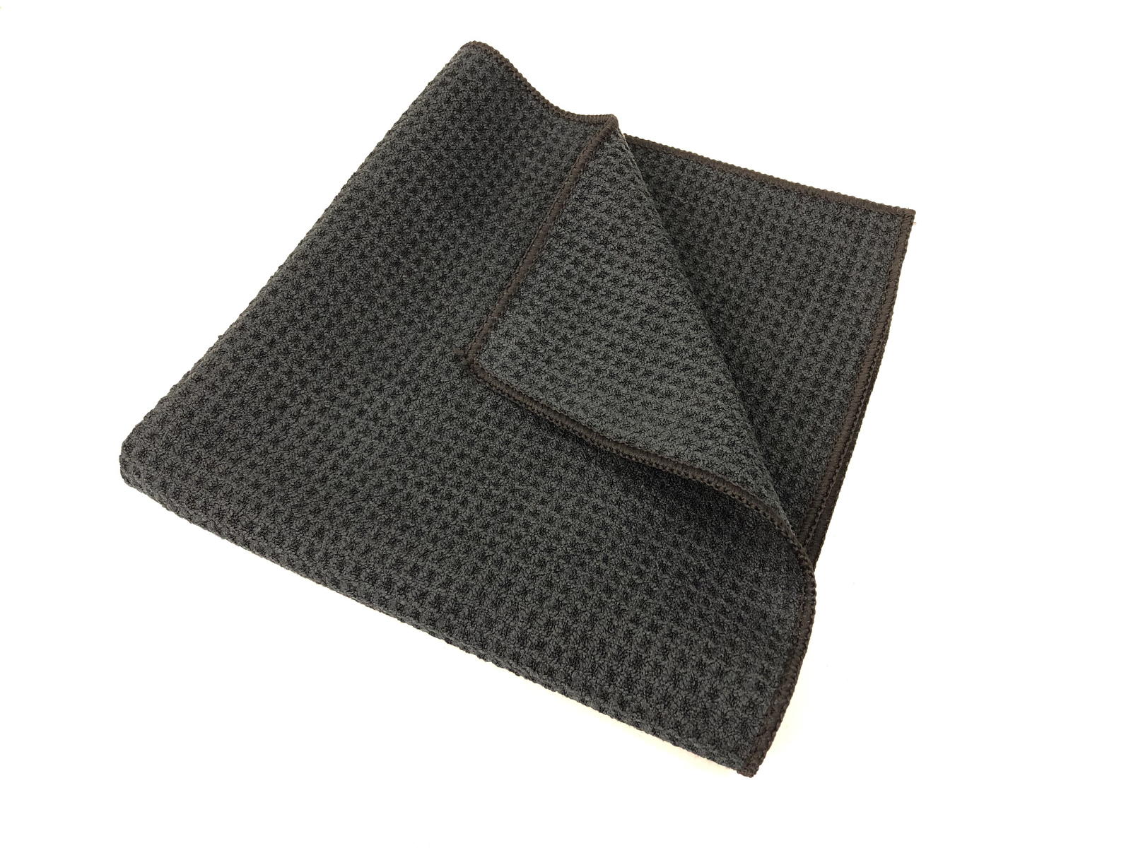 Black Waffle Microfibre Cloth (40 × 40 cm) — car care product