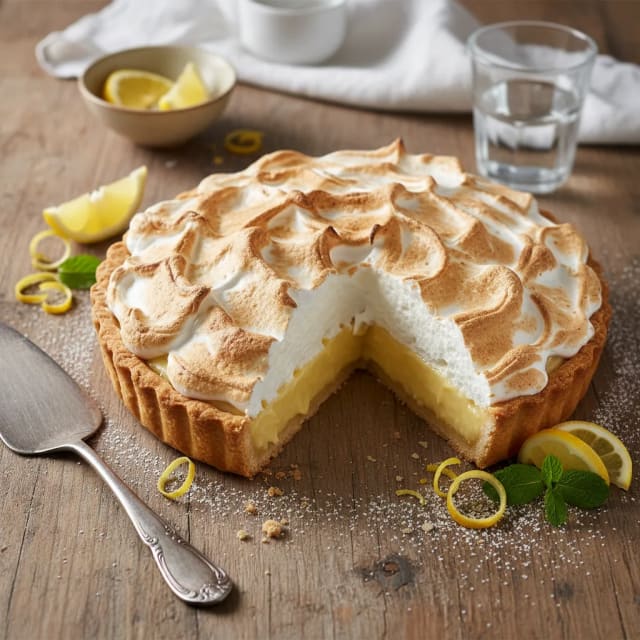 Citronmarängtårta