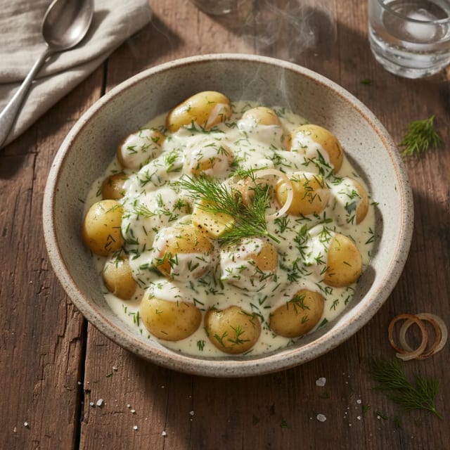 Dillstuvad potatis