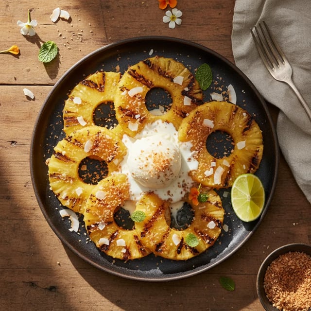 Grillad ananas med kokos