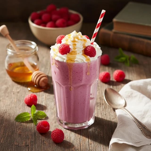 Hallon milkshake