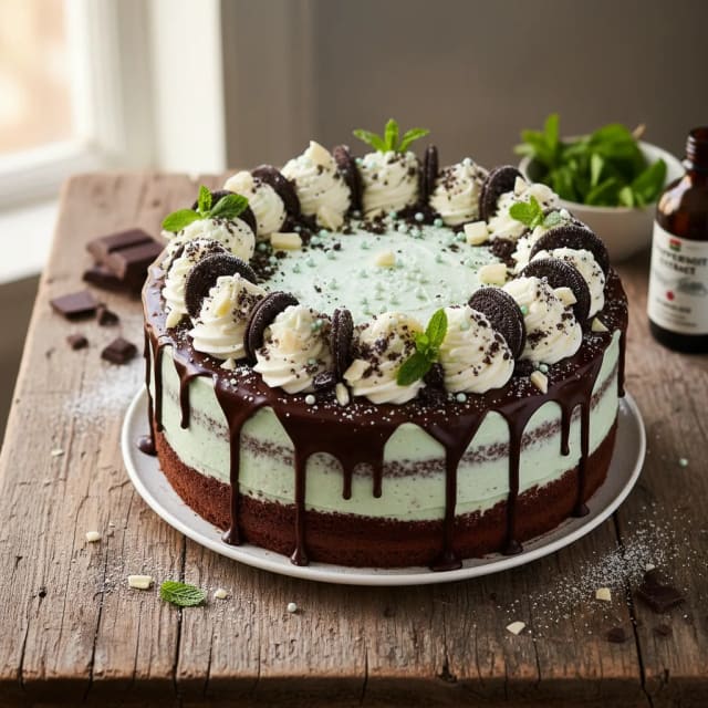 Mintchokladtårta