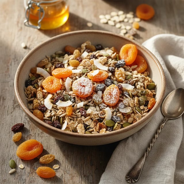Müsli med torkade frukt