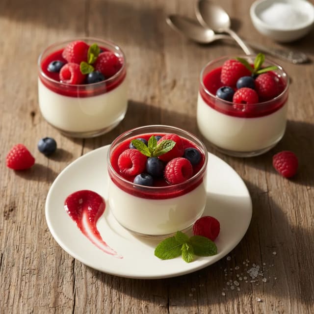 Pannacotta med bär
