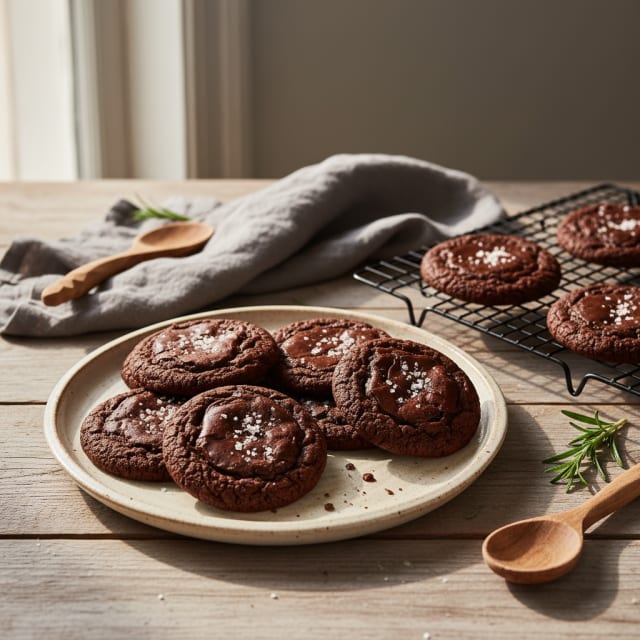 Chokladkakor med havssalt