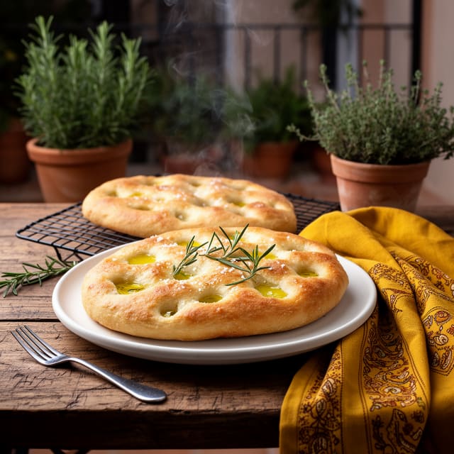 Focaccia med rosmarin