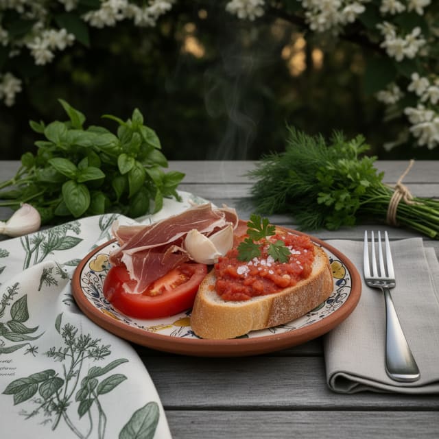 Jamón Ibérico med Pan con Tomate