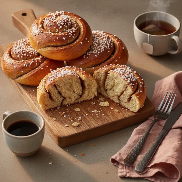 Surdegskanelbullar med kardemumma