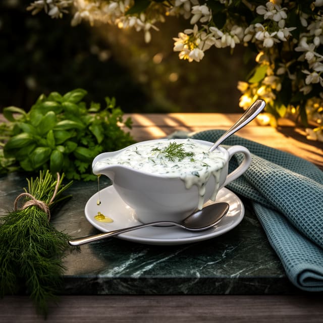 Krämig Tzatziki på grekisk yoghurt