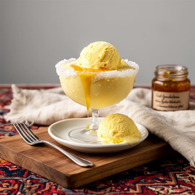 Gul glassbas (crema)