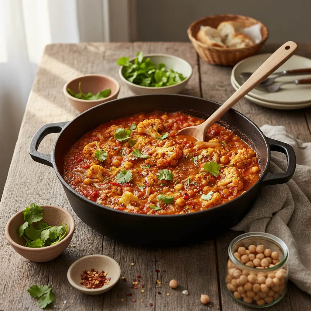 Blomkålsgryta med Kikärter