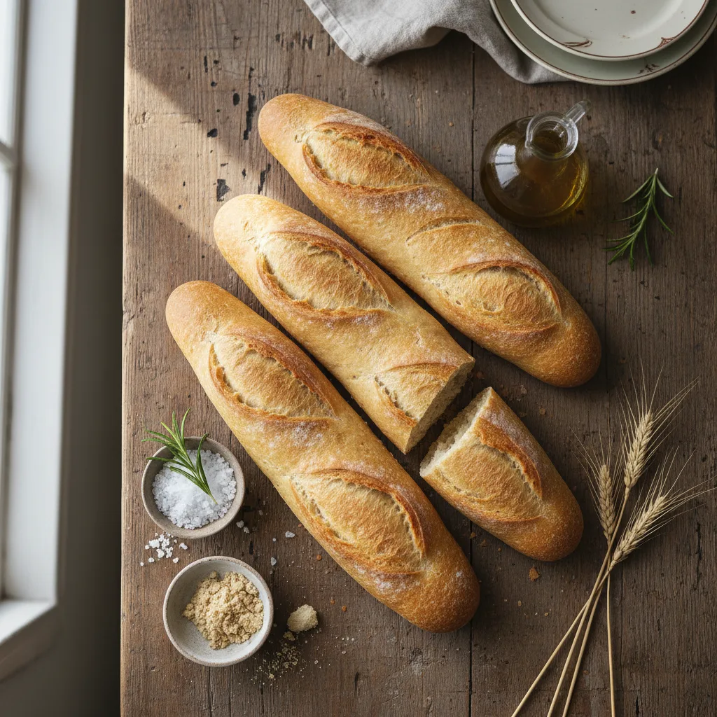 Enkla Hembakade Baguetter