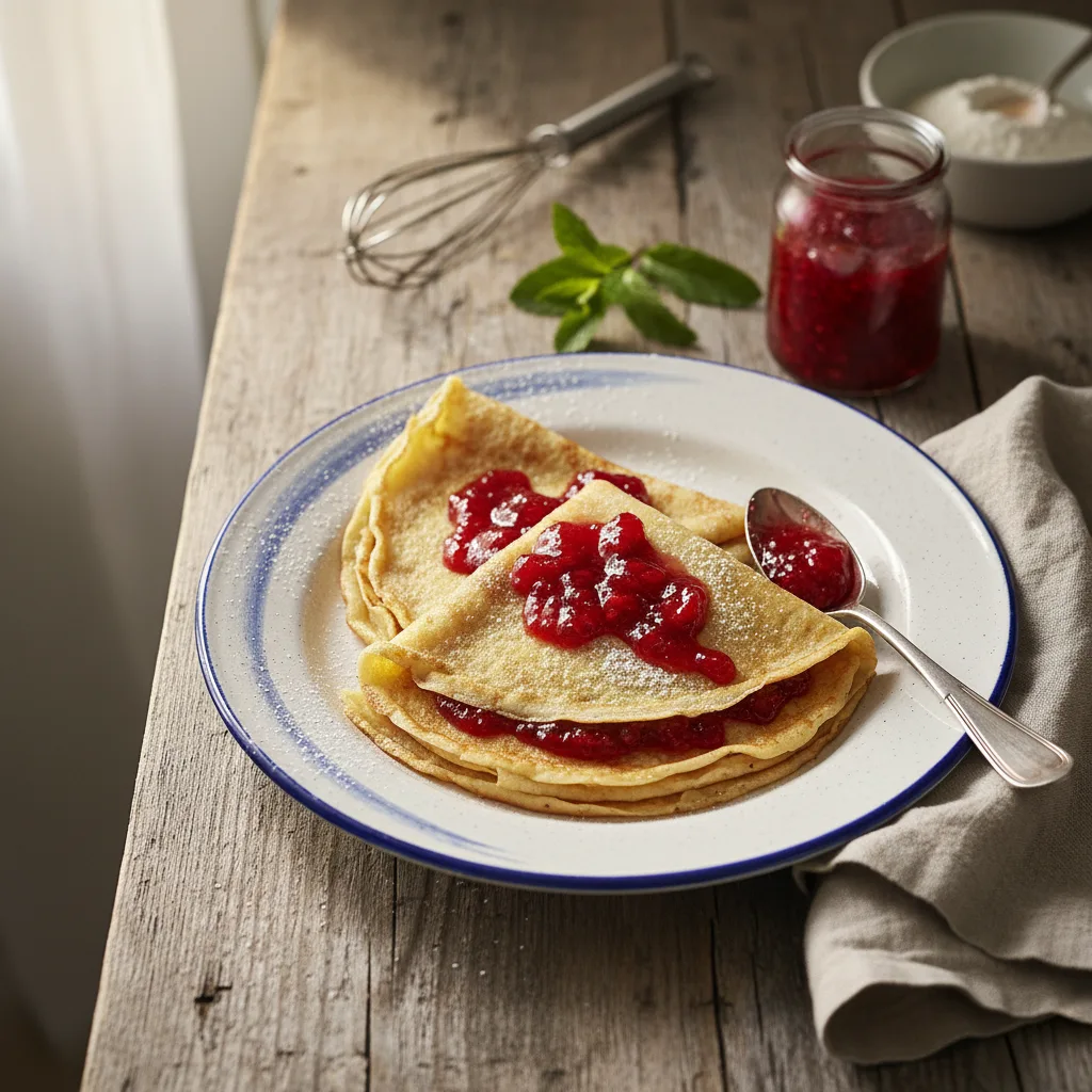 Franska crêpes med sylt