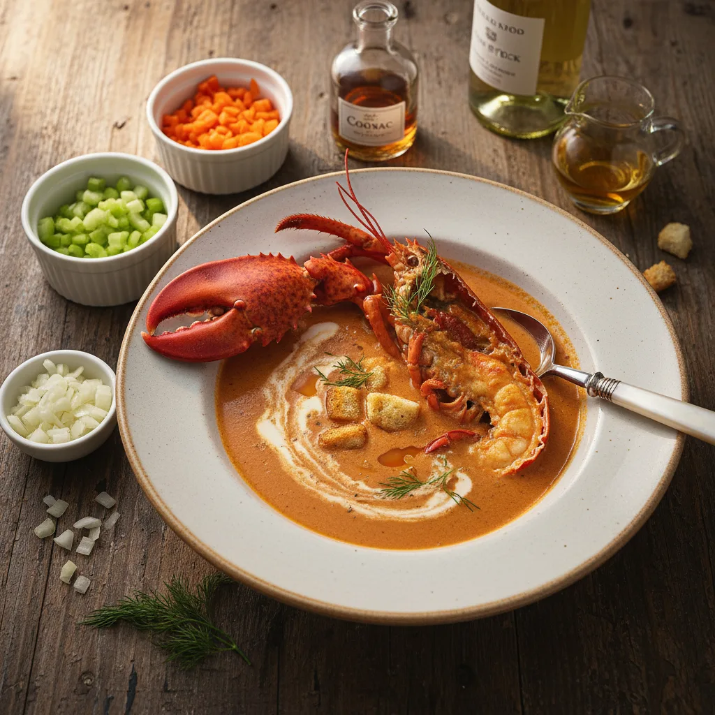 Hummerbisque med Cognac och Grädde