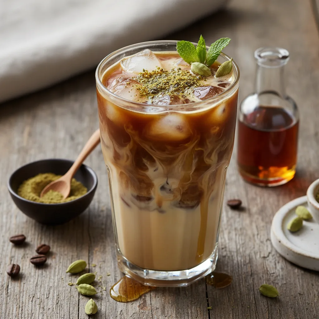 Kall kaffe med kardemumma