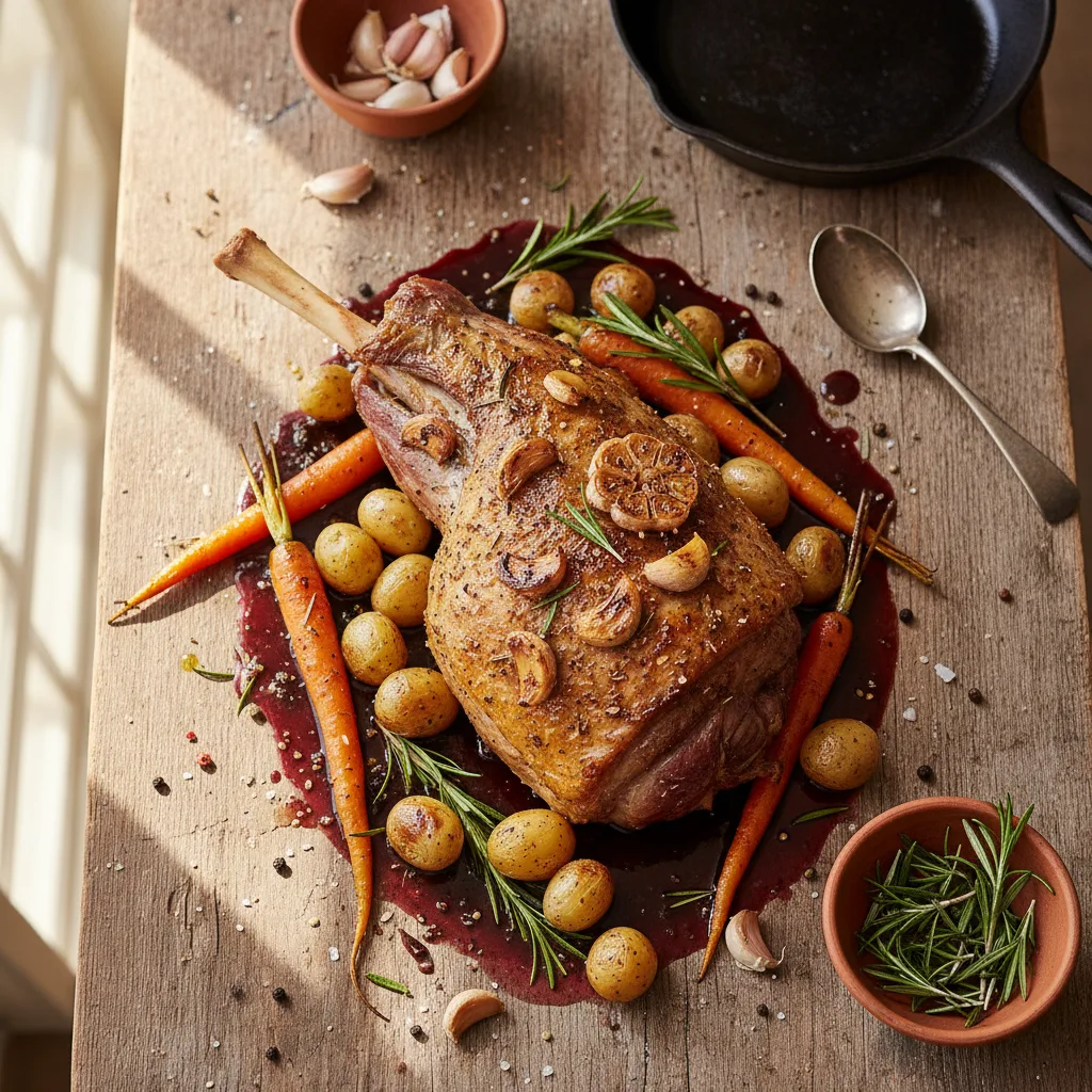 Lammstek med Rosmarin och Vitlök