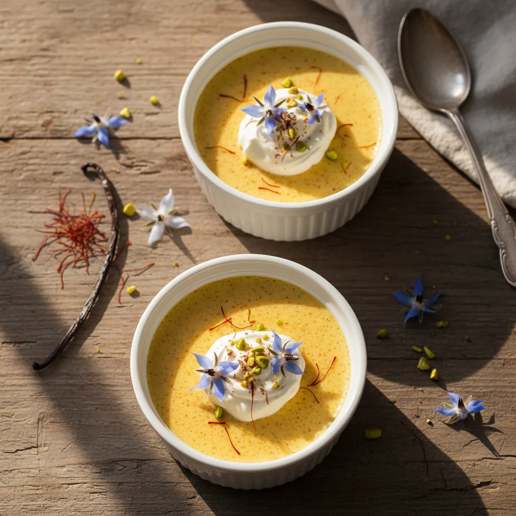 Påskens saffranspannacotta