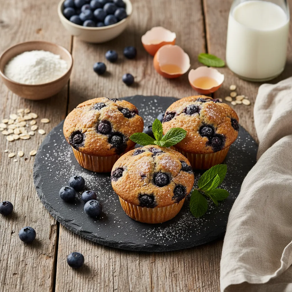 Proteinmuffins med blåbär