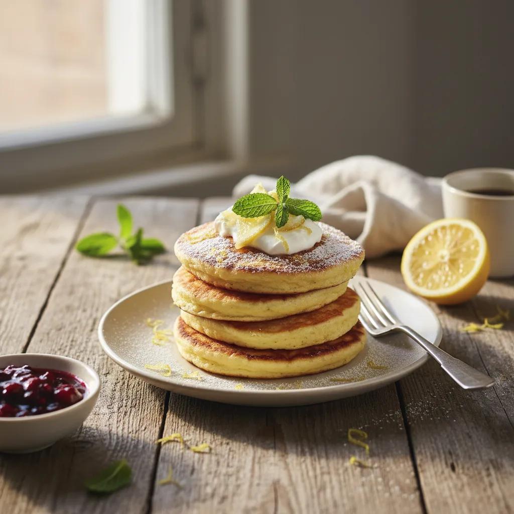 Ricotta-pannkakor med citron