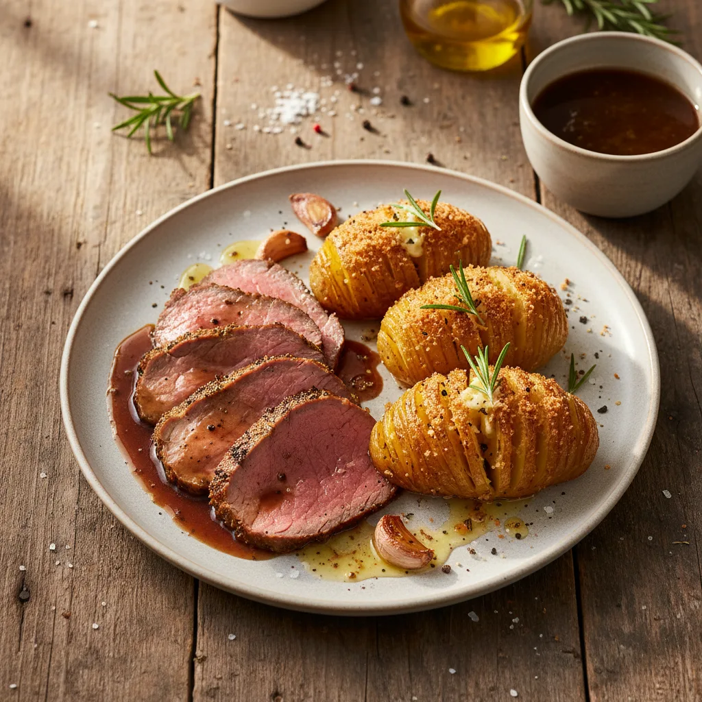 Rostbiff med Hasselbackspotatis
