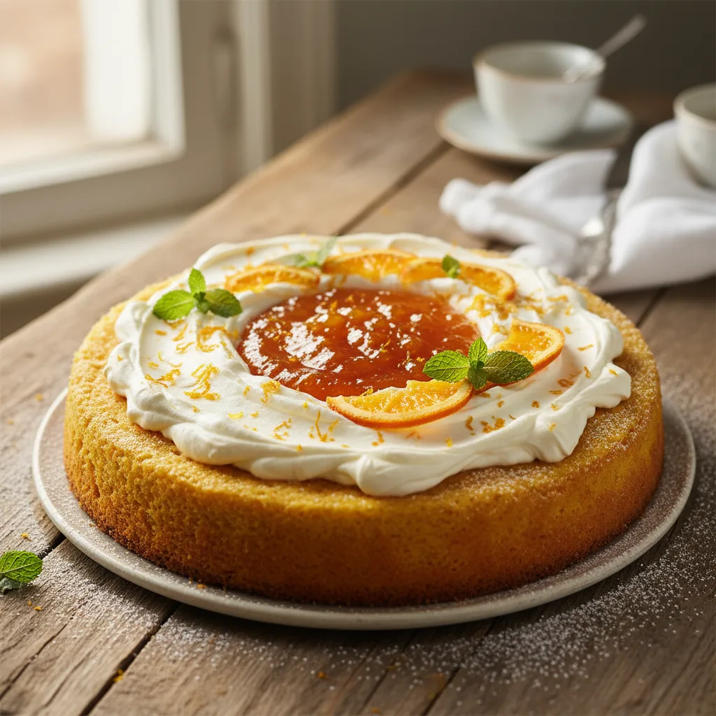 Saffranstårta med apelsin