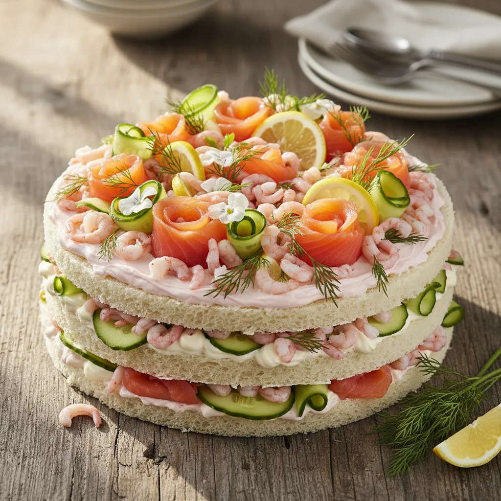 Smörgåstårta med lax