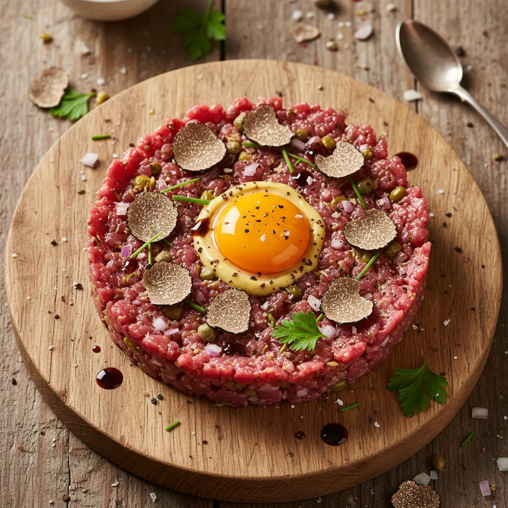 Tartare på Oxfilé med Tryffel och Äggula