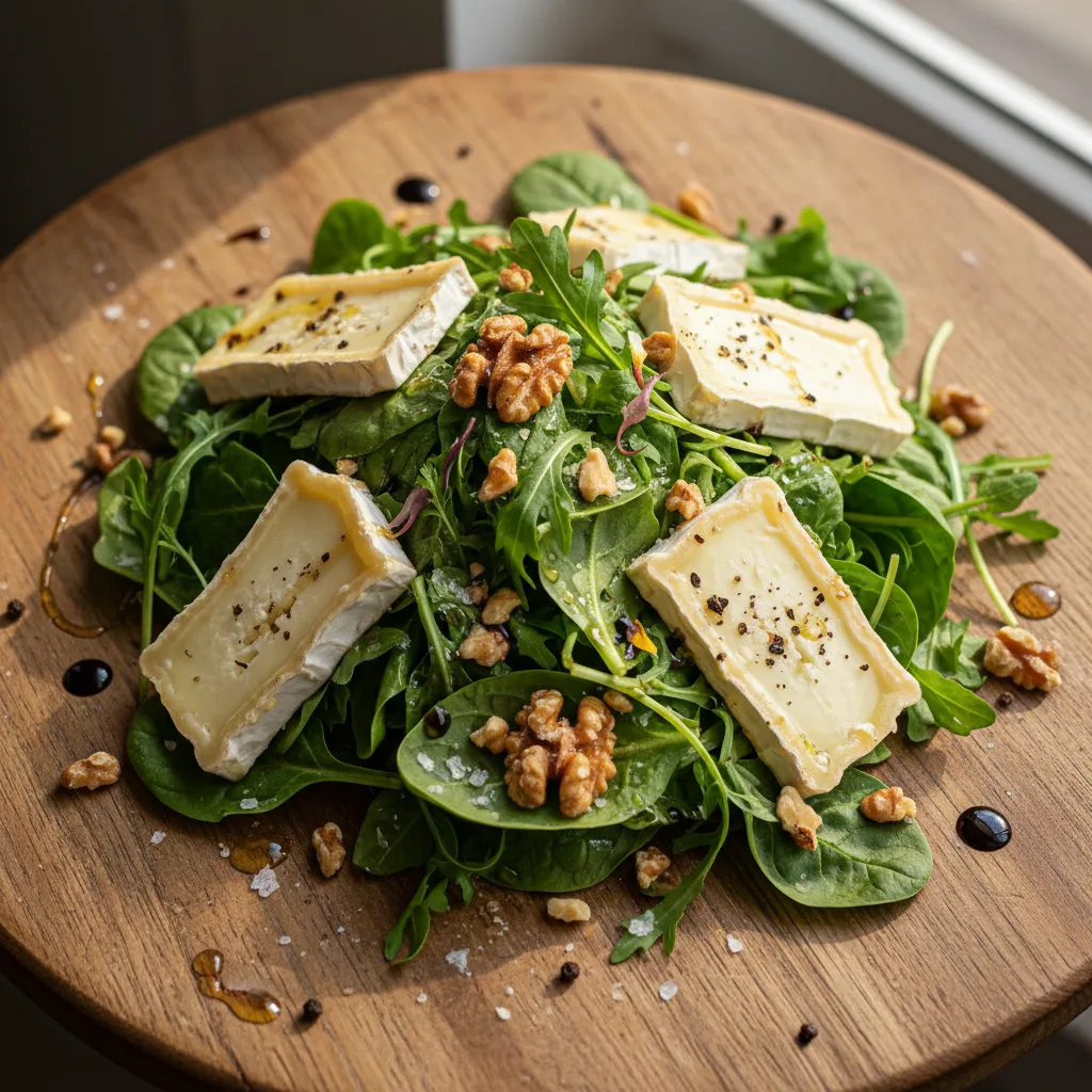 Vårens gröna sallad med getost