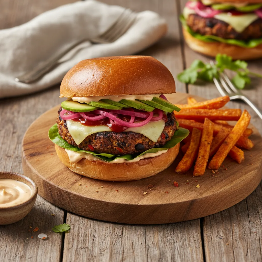 Vegoburger med Svarta Bonor