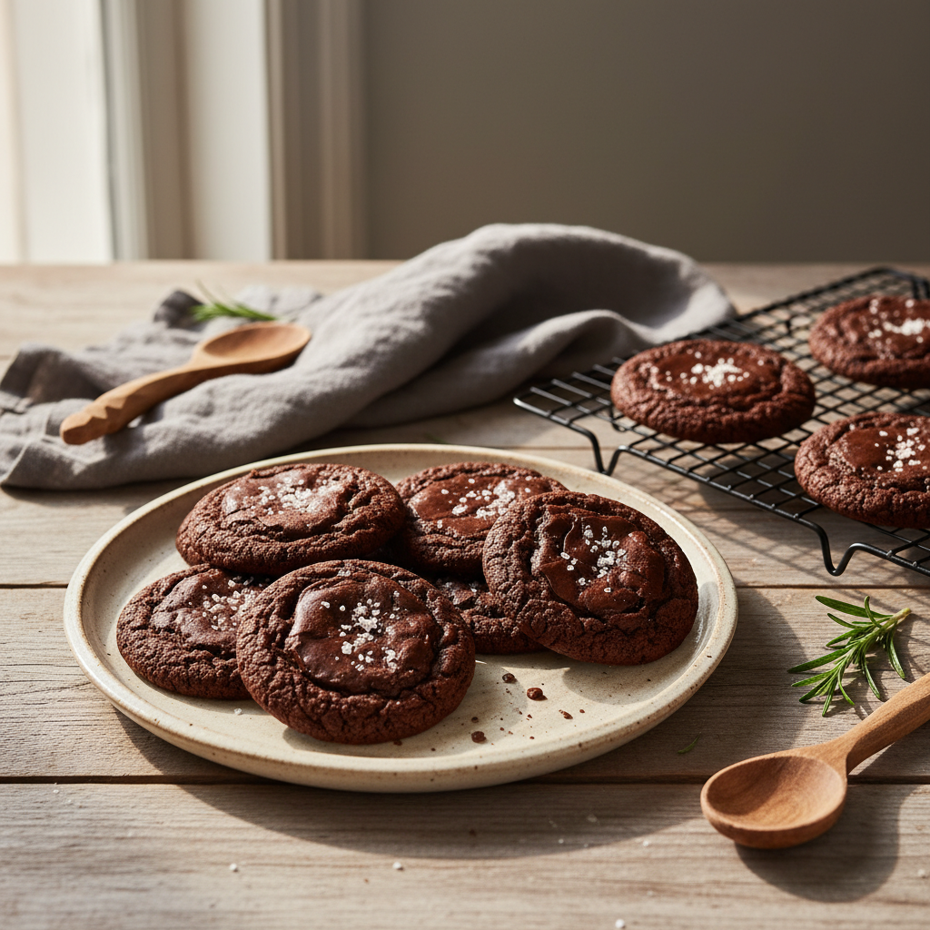 Chokladkakor med havssalt