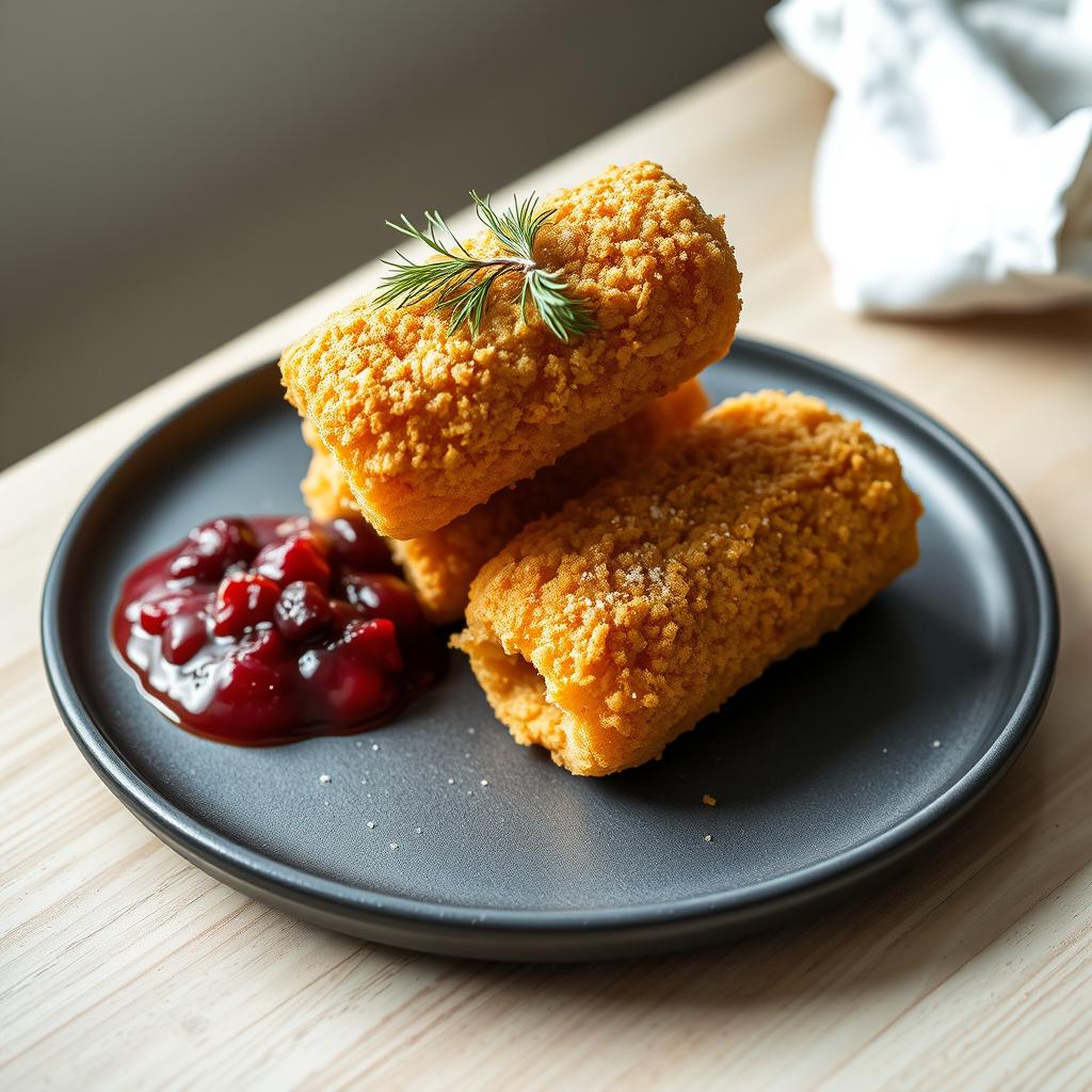 Västerbottensostkroketter med Lingonchutney