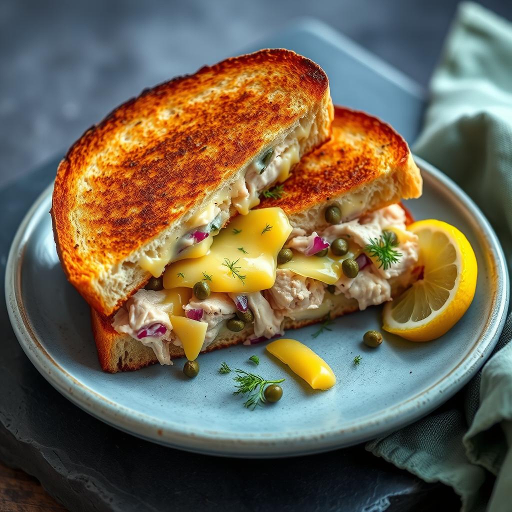 Klassisk Tonfiskröra-macka (Tuna Melt)
