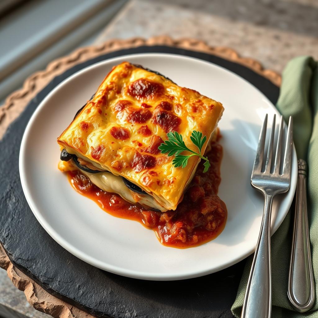 Plåtmat Moussaka med Aubergine och Köttfärs