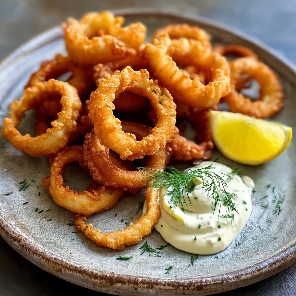 Friterade Calamares med Aioli och Dill